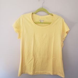 NEW CHAMPION YELLOW LARGE  EXERCISE SHIRT